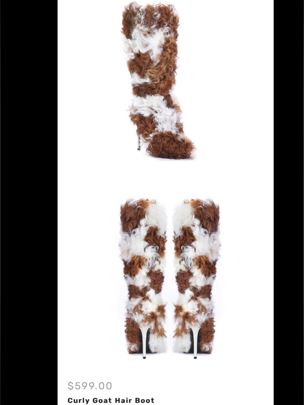 JENNIFERLE Curly Goat Hair Brown & Boots